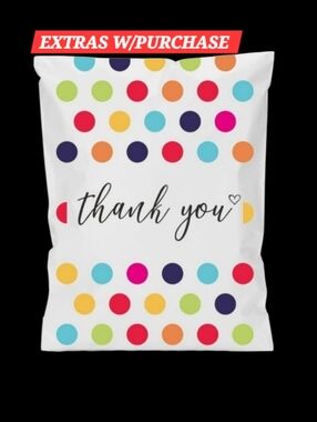 20ct. 6x9 Polymailers-Bonus Random Thank You Cards And Thank You Stickers